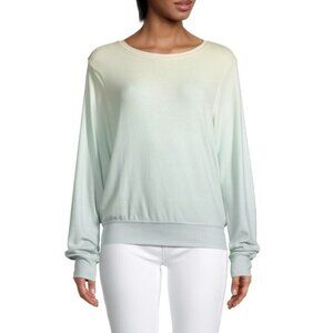 NWT Wildfox XL Shore Ombre Yellow Green Baggy Beach Jumper Sweatshirt 115757